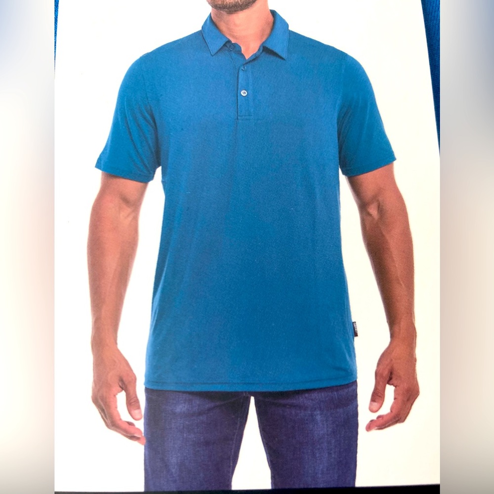 Gerry Men’s Golf Polo shirt Blue UPF 40 NWT